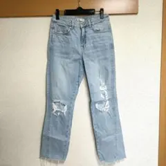 ZARA　ダメージデニムパンツ　レディース　Sサイズ
