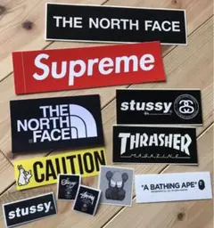 SUPREMEステッカーSTUSSYノースフェイスFR2ステッカーAPEカウズ