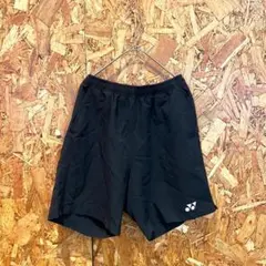 YONEX ヨネックス ハーフパンツ ジャージパンツ ロゴ刺繍 ブラック メンズ