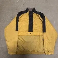 90s NIKE center logo yellow nylon jacket