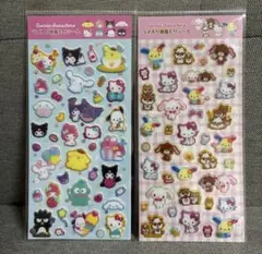 【正規品】サンリオキャラクターズ ラメ入り樹脂もりシール 2種セット
