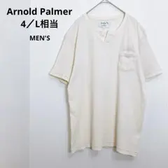 アーノルドパーマー ワッフル ヘンリーネック Tシャツ 半袖 生成り L相当のサムネイル