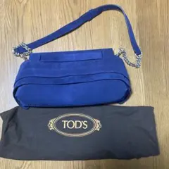 TOD'S ネイビー スエード ショルダーバッグのサムネイル