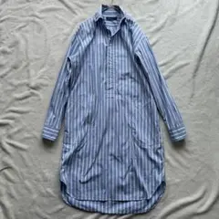 【美品】ポロラルフローレン　シャツワンピース　ロング　ポロ刺繍　M相当