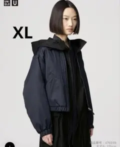 ユニクロU ジップアップショートブルゾン XL