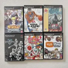 【PS2ソフト】キングダムハーツ 太鼓の達人 ガッシュベル ゴジラ まとめ売り