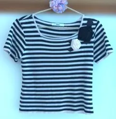 René ルネ ボーダー 半袖 カットソー 花モチーフのサムネイル