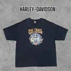 00sハーレーダビッドソン両面プリントTシャツPigTrailビックサイズ