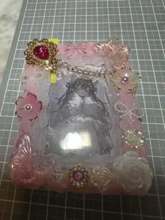 【289】ホイップデコ 韓国 硬質ケース トレカケース クリア×クリアピンク