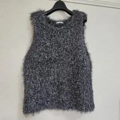 BEAUTY&YOUTH メタリックシャギーニットベスト