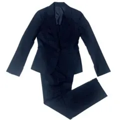 【美品】THE SUIT COMPANY she 紺ストライプ セットアップ