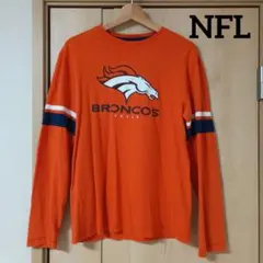 NFL デンバー・ブロンコス 長袖Tシャツ オレンジ、Мサイズ、古着
