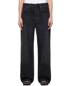 ZARA BUGGY WIDE DENIM BLACK 黒 デニム