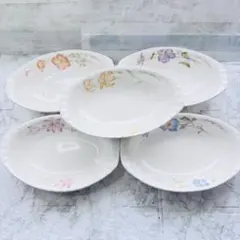 【極美品】Wild Flowers オーバル深皿 5枚セット カレー皿 パスタ皿のサムネイル