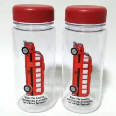 水筒 ボトル プラスチック レッド 赤 2点セットのサムネイル
