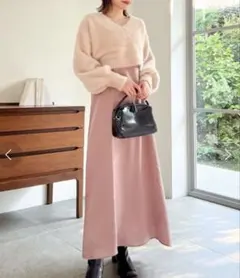 Heather シャギー2Pセットワンピース
