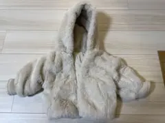 ZARA フード付きリバーシブルフェイクファー　アウター　80cm