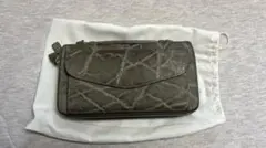 受注製作】 草花クロッチくん ブラック タッセル付き二つ折り財布
