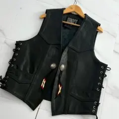 【美品】希少HEAVYヘヴィー・レザーベスト　size36ブラック 美品】希少HEAVYヘヴィー・レザーベスト size36ブラック - メルカリ