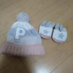 ジェラートピケ　手袋　靴下ニット帽