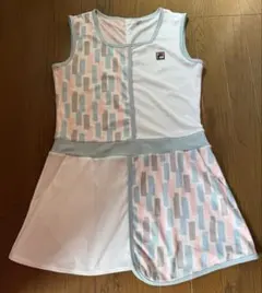 FILA テニスウェア Lサイズ ワンピースホワイト/ピンク/グレー