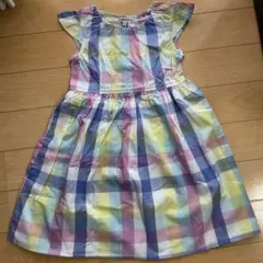 any fam  カラフルチェックのワンピース