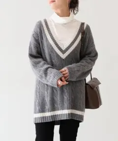 スローブイエナ　SLOBE IENA ウール　ロング　セーター　プルオーバー