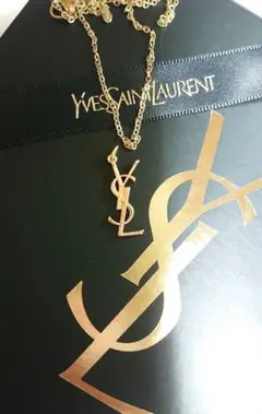 【正規 未使用】YVES SAINT LAURENT金色ロゴ/ネックレスチェーン