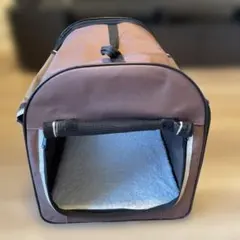 ペット用キャリーバッグ ブラウン メッシュ窓付きのサムネイル