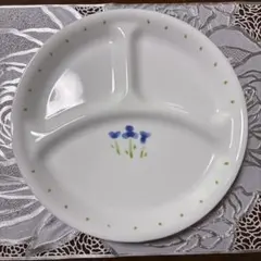 CORELLE/ランチ プレート2枚セット (花柄3つ仕切りプレート)
