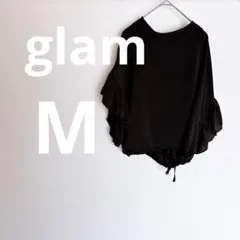 美品✨フリル付きブラックトップス 【M】 サイズ