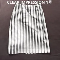 CLEAR IMPRESSION ストライプ柄 タイトスカート