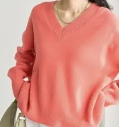 UNFILO アンフィーロ カシミヤブレンド Vネックニット ウォッシャブル M