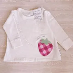 バースデイ　80 長袖　トレーナー　女の子　イチゴ　新品　ポシェット　苺