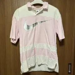 NIKE ポロシャツ ピンク ホワイト Lサイズのサムネイル
