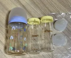【アナフ様】Pigeon 哺乳瓶　産院用哺乳瓶2本 母乳実感哺乳瓶1本