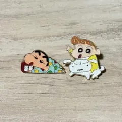 クレヨンしんちゃん ひまわり シロ ピンバッジ 2点セット