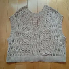 あさやんさま専用　スタディオクリップ 透かし編み Vネック ベスト　 ニコアンド