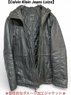 ★CALVIN KLEIN JEANS ダメージ加工ジャケット★個性的な方に！