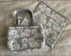 FEILER フェイラー　モフモフワンチャン　バッグとハンカチセット