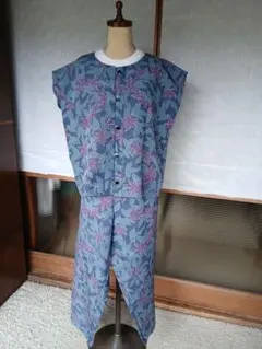 ハンドメイド 藍染柔道着リメイク ベスト ジレ ユニセックス 