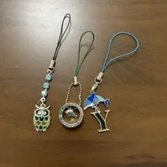 エメラルドモチーフ ストラップ 3点セット【本日最終日】