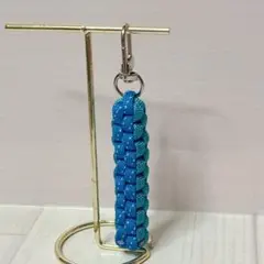 パラコード　キーホルダー　ブルー系