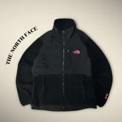 US規格ノースフェイスデナリジャケットナイロンフリースピンクリボンポーラテック黒