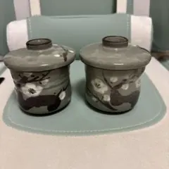 陶器 茶碗蒸し器　２客セットのサムネイル