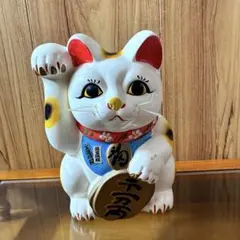 057 瀬戸焼 陶器製 招き猫 ガラス目 貯金箱 昭和レトロ - メルカリ