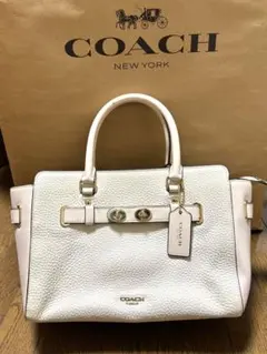 美品 COACH ハンドバッグ　ブレイク キャリーオール 白 2WAY