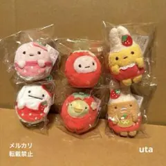 【商品】＊すみっコぐらし　いちごフェア　てのりぬいぐるみ（計6点）