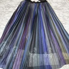 iS ScoLar イズスカラー 花柄切替 ロングスカート マルチカラーのサムネイル
