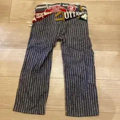 DENIM DUNGAREEデニム&ダンガリー ストライプ柄 長ズボン100㎝冬